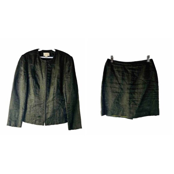 VTG Y2K Cache Mini Skirt Zip Blazer Jacket Set 2 Pc Suit